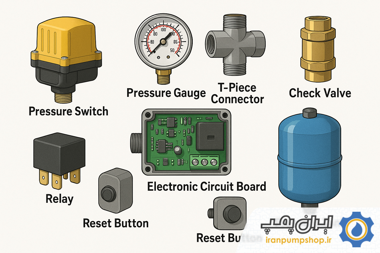اجزای ست کنترل پم آب